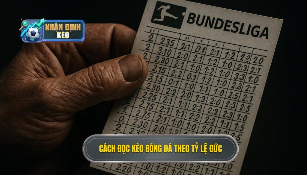 Cách đọc kèo bóng đá theo tỷ lệ Đức