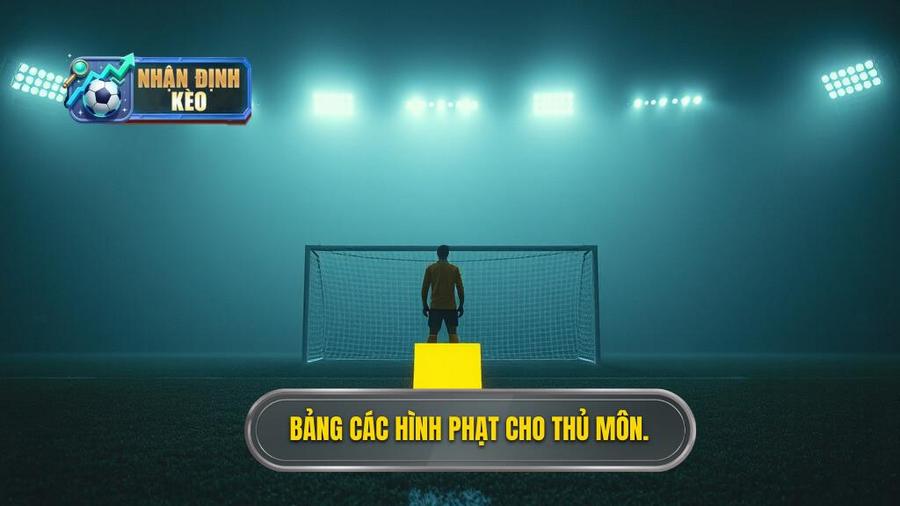 3. Bảng các hình phạt cho thủ môn.