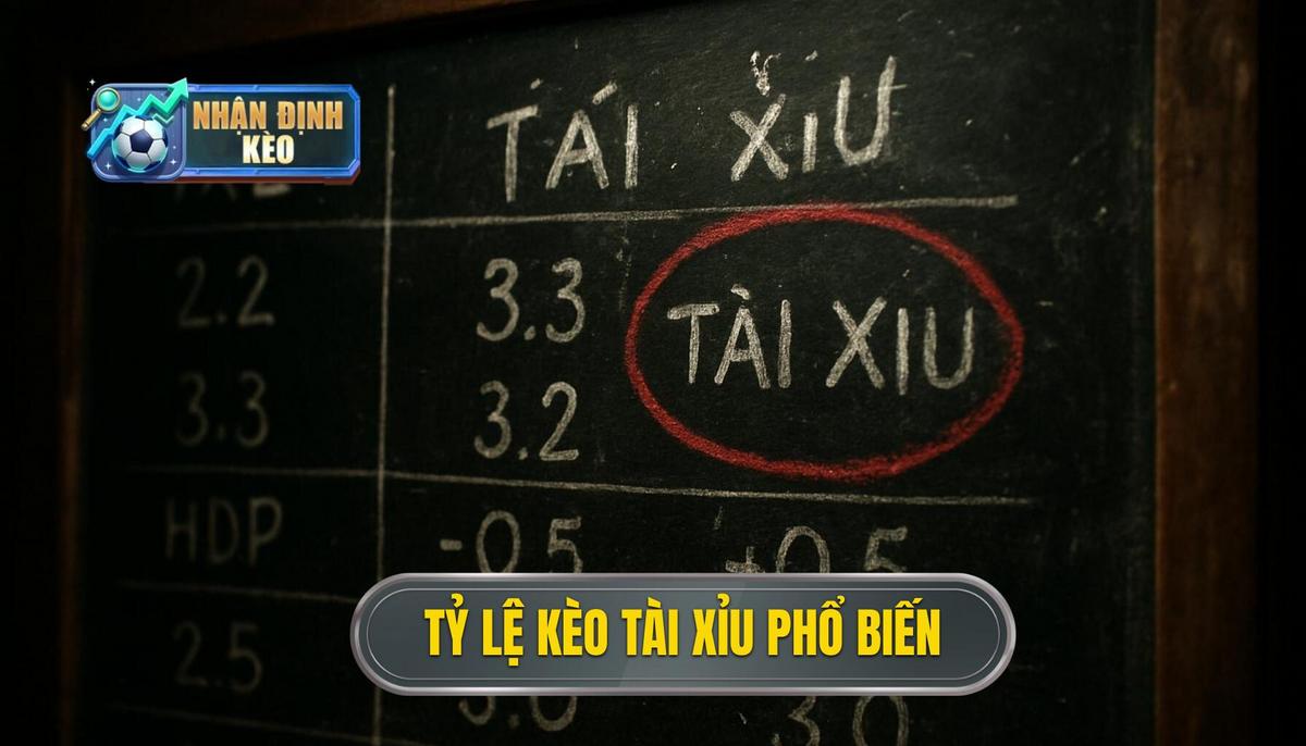 Các loại tỷ lệ kèo tài xỉu phổ biến và cách đọc chi tiết