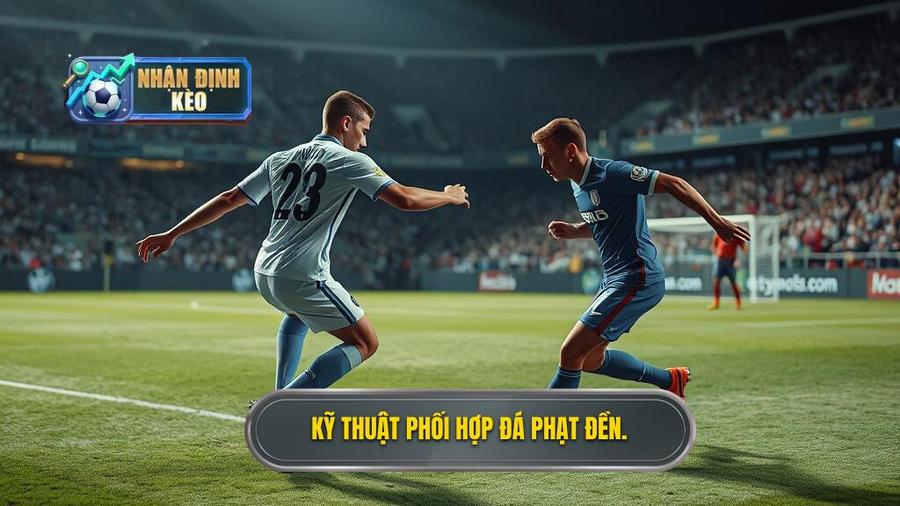 3. Kỹ thuật phối hợp đá phạt đền (Penalty Pass)